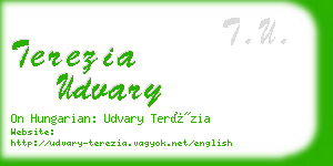 terezia udvary business card